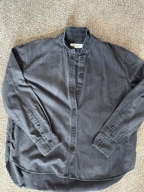 Madewell Women’s Black Denim Shirt size M